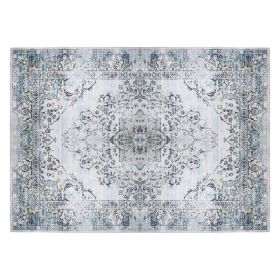 Vintage Area Rug Modern Non Slip Carpet Boho Low Pile Soft Rug Waterproof Machine Washable Rug for Living Room Bedroom Kitchen Dining Room Under (Option: Type 1-8_10ft)